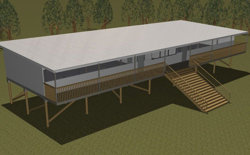 Steel framing building